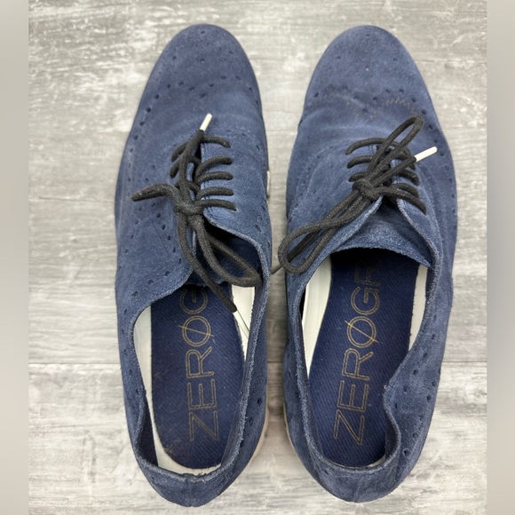 Cole Haan Zerogrand Navy Blue Suede Shoes 12 M